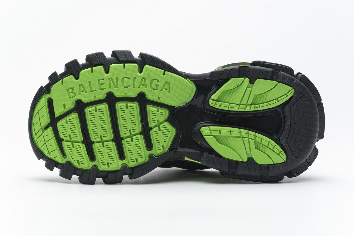 Get Balenciaga Track 2 Sneaker Black Green 568615 W2GN1 1012
