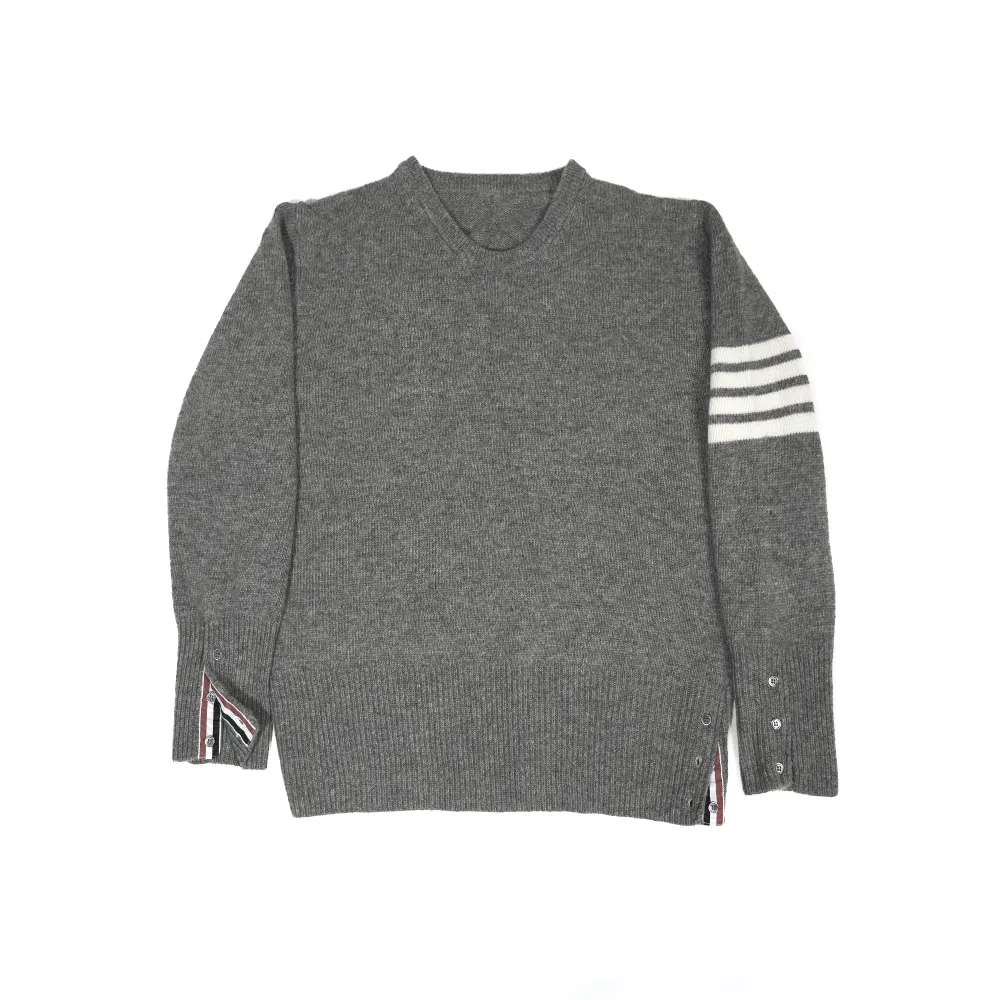 High Quality Thom Browne 4-Bar Stripe Shetland Wool Sweater MKA317A01085 (Free Shipping)