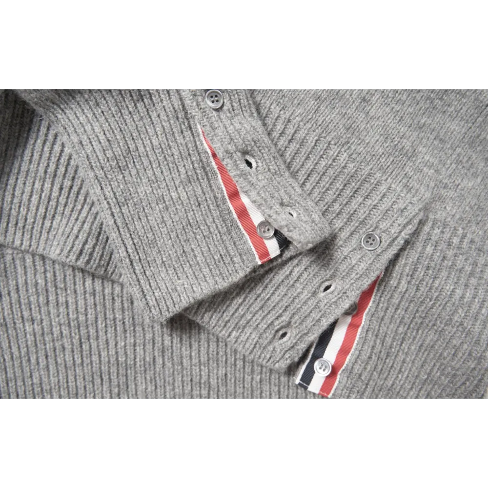 High Quality Thom Browne 4-Bar Stripe Shetland Wool Sweater MKA317A01085 (Free Shipping)