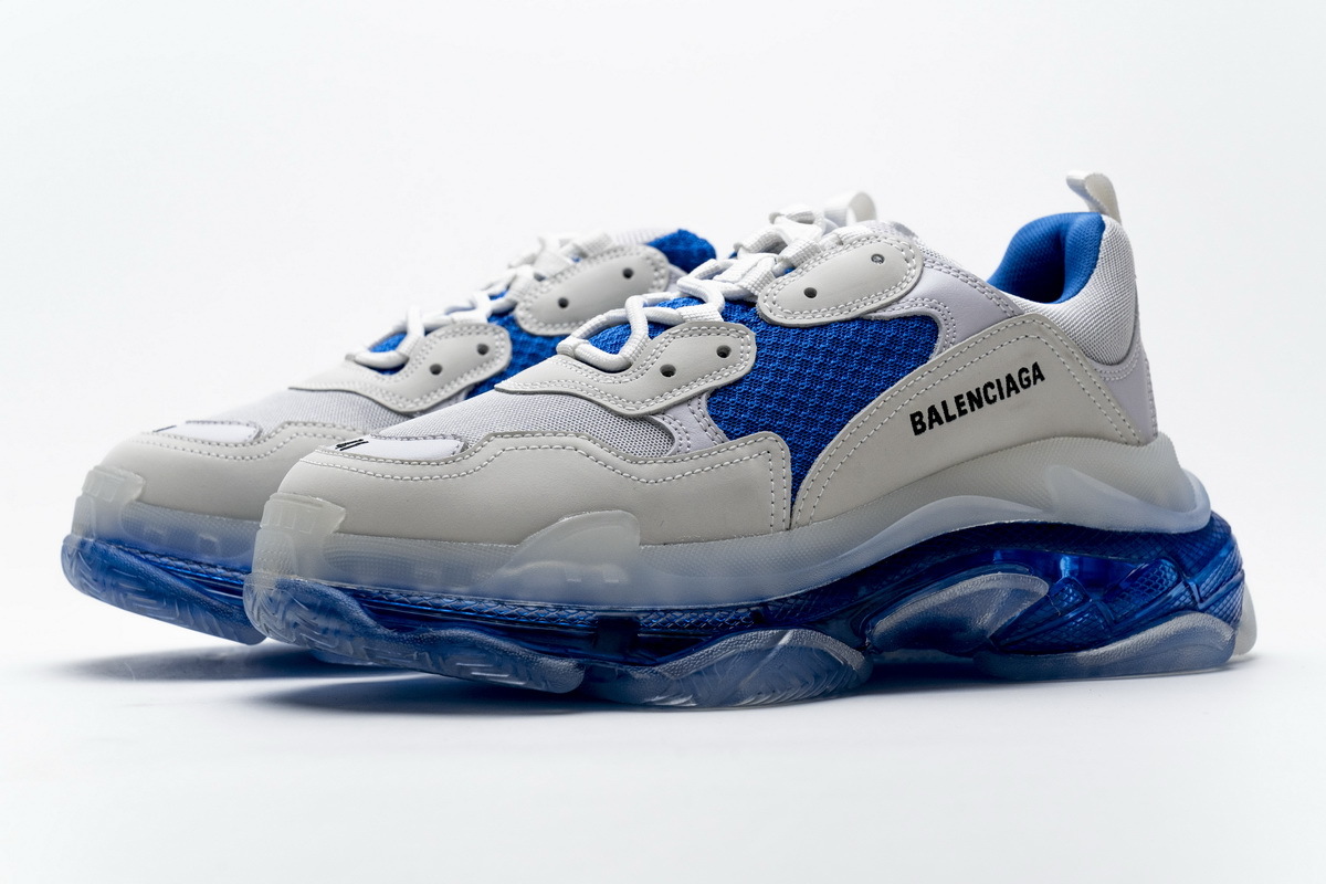 Get Balenciaga Triple S White Blue 541624 W09E1 1772