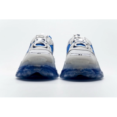 Get Balenciaga Triple S White Blue 541624 W09E1 1772 02
