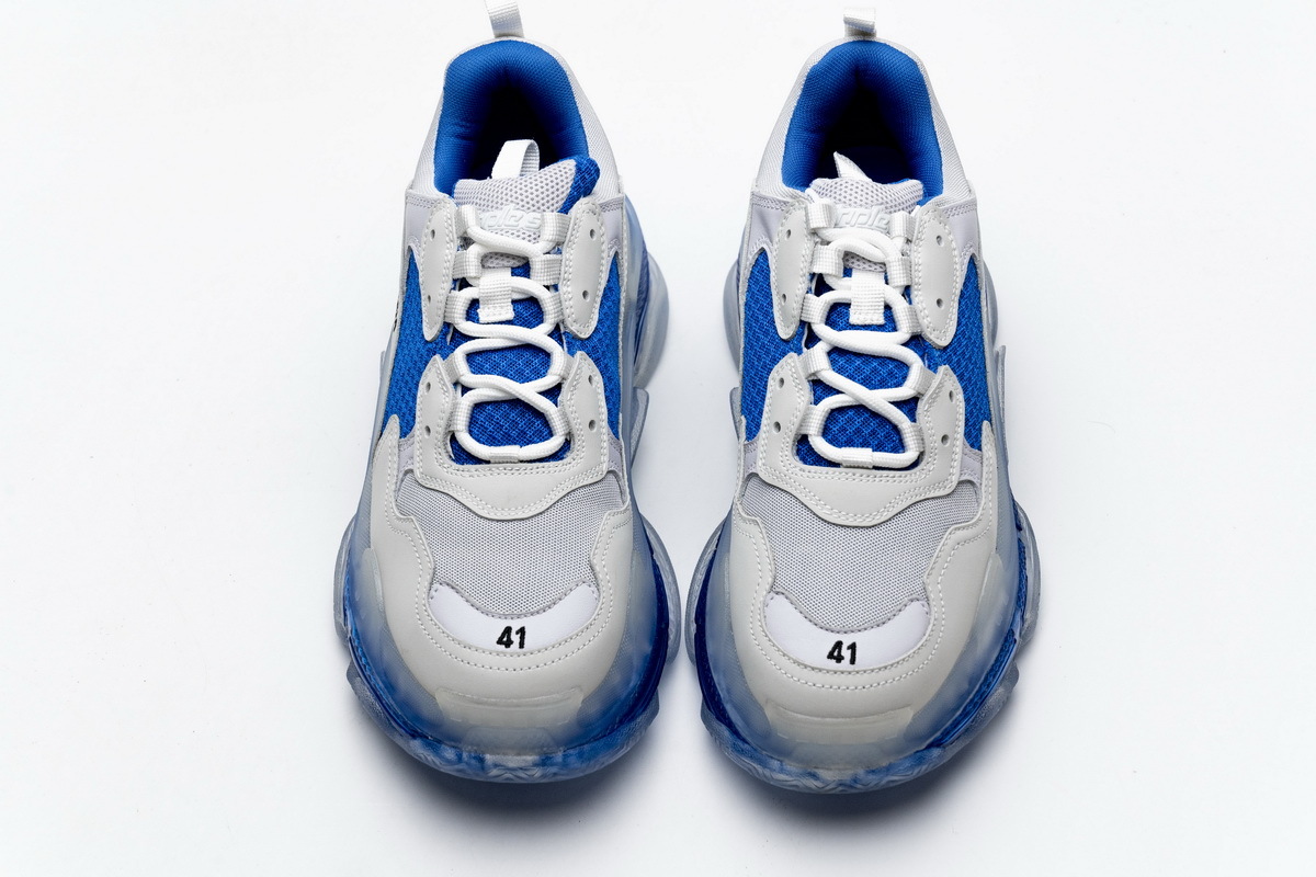 Get Balenciaga Triple S White Blue 541624 W09E1 1772