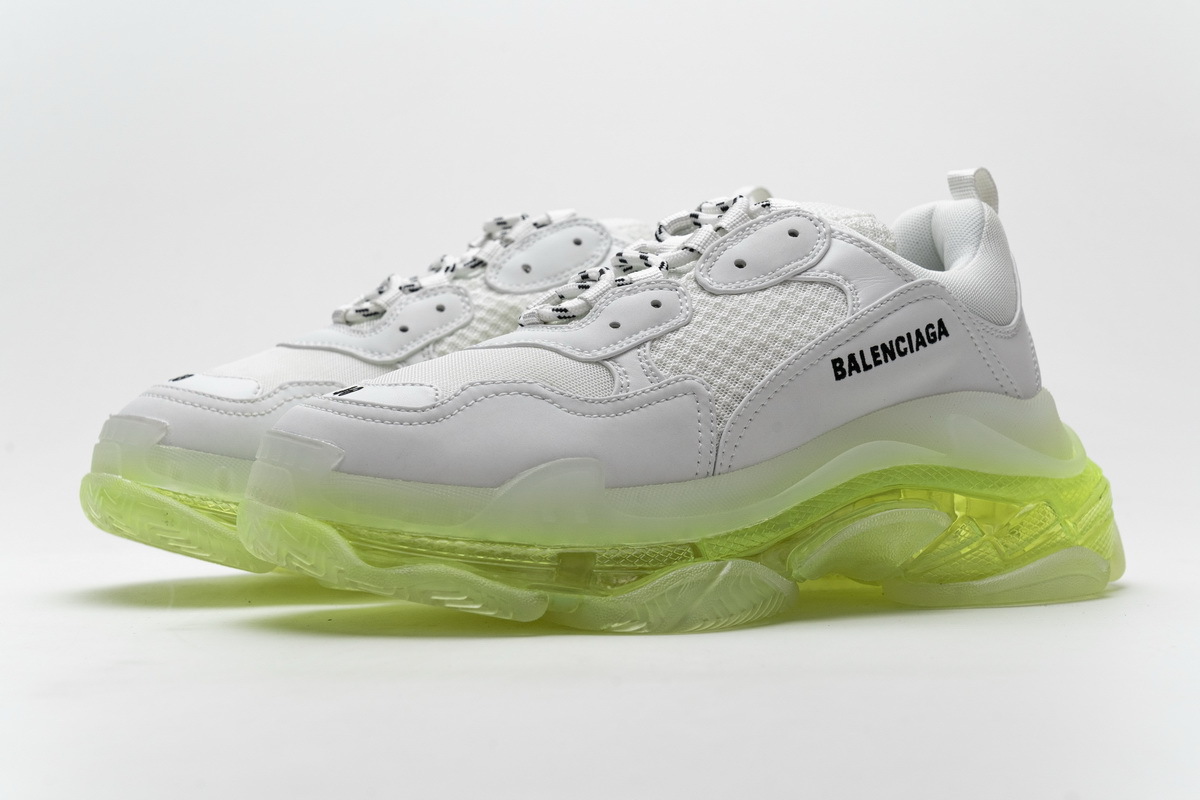 Get Balenciaga Triple S White Green 544351 W09E1 1331