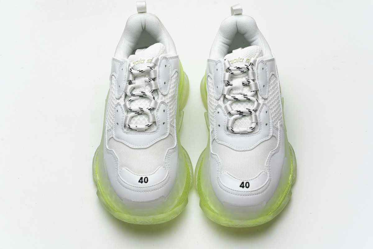 Get Balenciaga Triple S White Green 544351 W09E1 1331