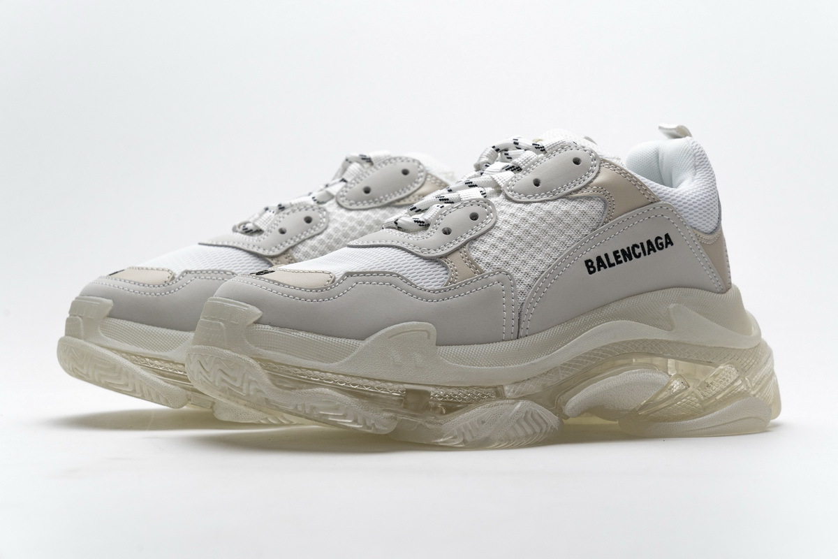 Get Balenciaga Triple S White 544351 W09E1 9000