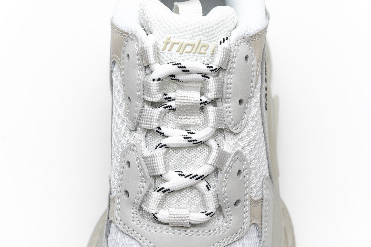 Get Balenciaga Triple S White 544351 W09E1 9000