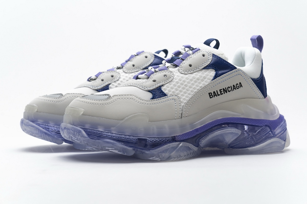 Get Balenciaga Triple S White Purple 544351 W09E1 1322