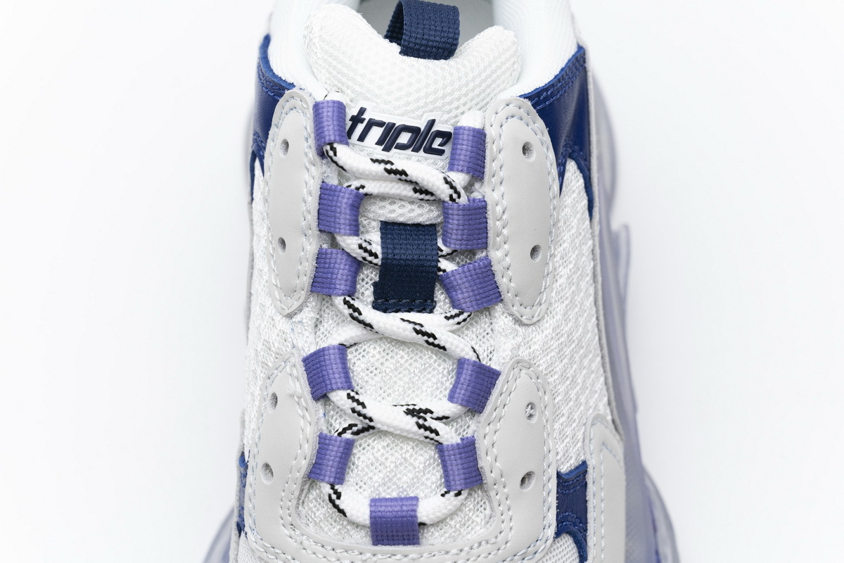 Get Balenciaga Triple S White Purple 544351 W09E1 1322