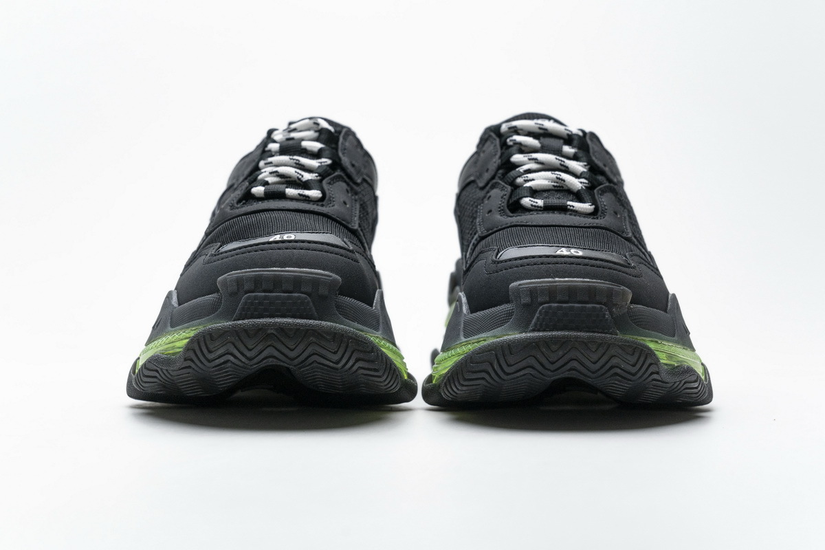Get Balenciaga Triple S Black Green 541624 W09O1 2140