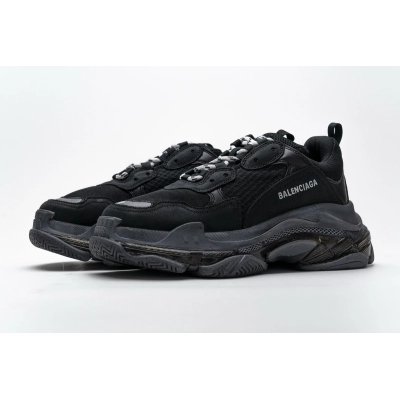 Get Balenciaga Triple S Clear Sole Black 541624 W09O1 1000 01