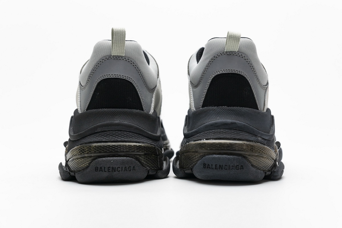 Get Balenciaga Triple S Black Silver 541624 W09E1 7320