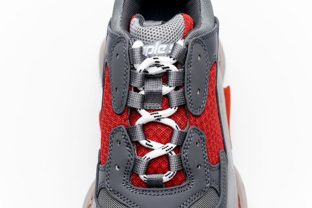 Get Balenciaga Triple S Grey Red 544351 W09O1 2262