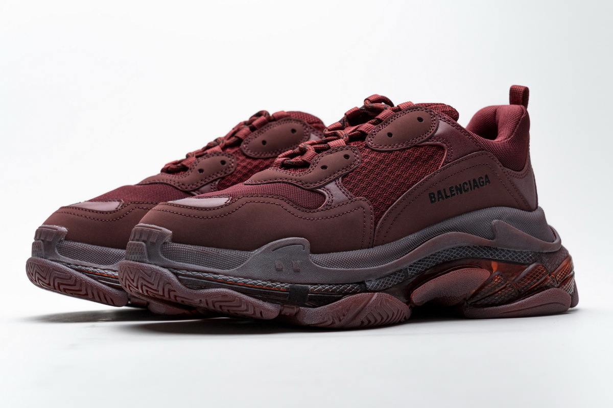 Get Balenciaga Triple S Red Wine 541624 W09E1 1628