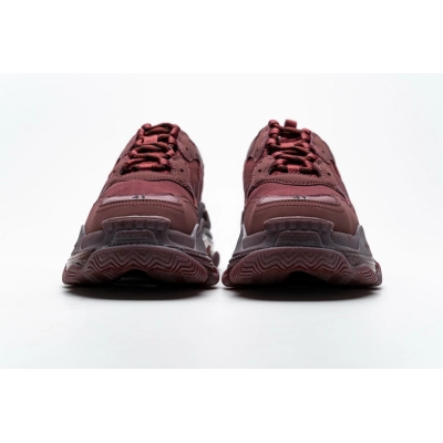 Get Balenciaga Triple S Red Wine 541624 W09E1 1628 02