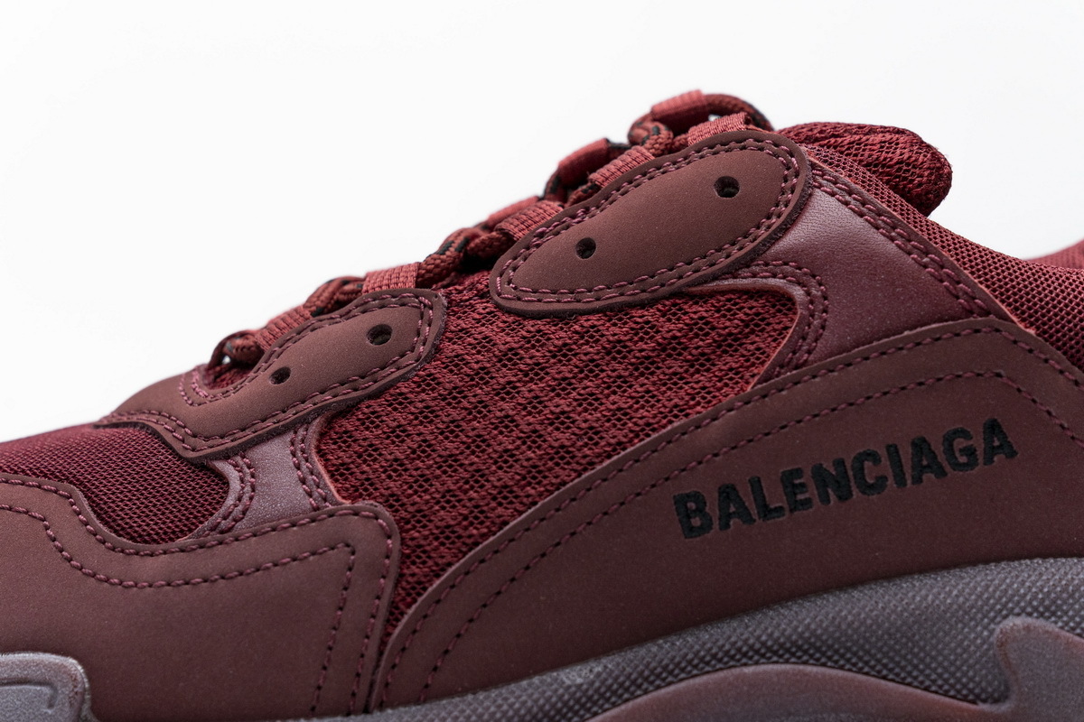 Get Balenciaga Triple S Red Wine 541624 W09E1 1628