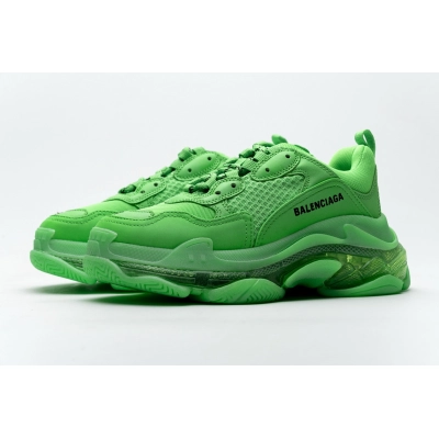 Get Balenciaga Triple S Neon Green Clear Sole 544351 W09OL 3801 01