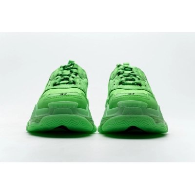 Get Balenciaga Triple S Neon Green Clear Sole 544351 W09OL 3801 02