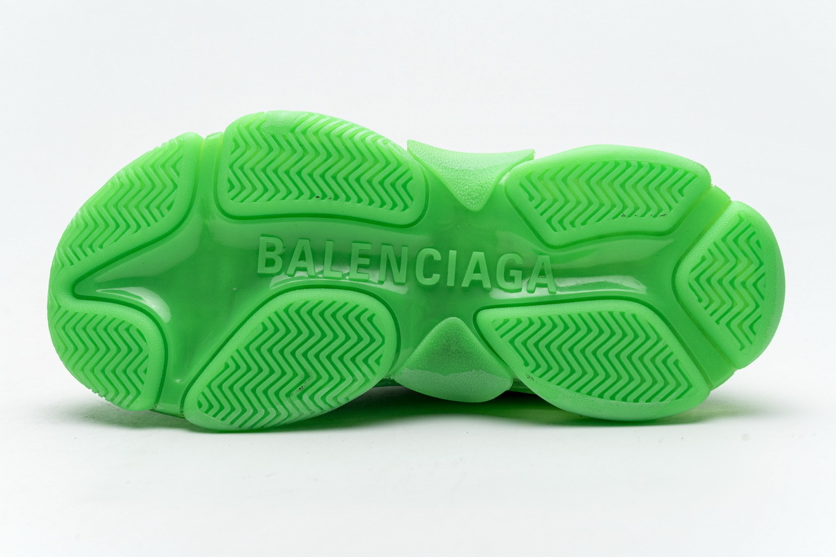 Get Balenciaga Triple S Neon Green Clear Sole 544351 W09OL 3801