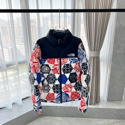 High Quality The North Face Splicing White And Blue Paper Cuttings (Free Shipping) 01