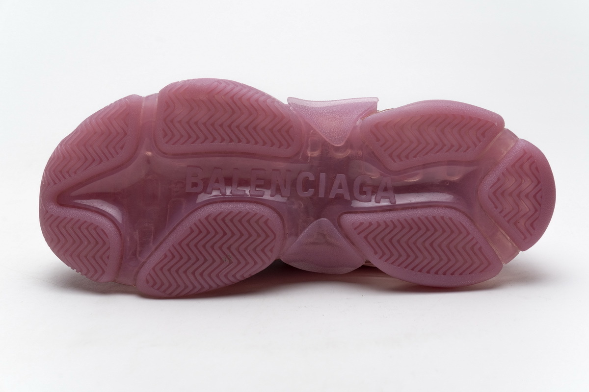 Get Balenciaga Triple S Clearsole Pink 544351 W2GA1 5760