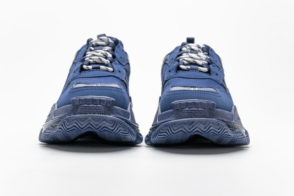 Get Balenciaga Triple S Clear Sole Navy 541624 W09O1 4107