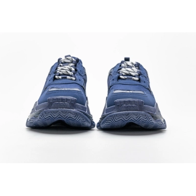 Get Balenciaga Triple S Clear Sole Navy 541624 W09O1 4107 02