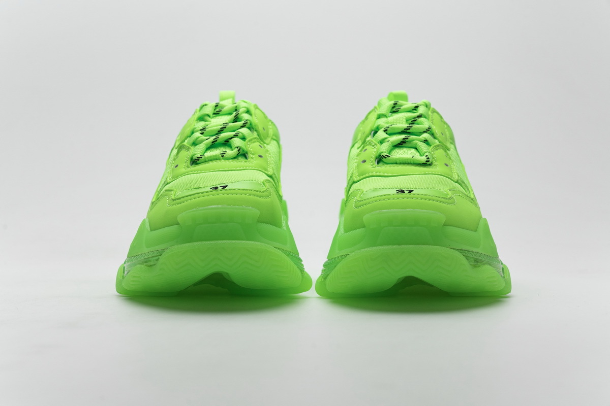 Get Balenciaga Triple S Fluorescent Green 544351 W09O1 3802