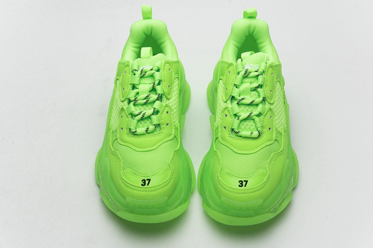 Get Balenciaga Triple S Fluorescent Green 544351 W09O1 3802