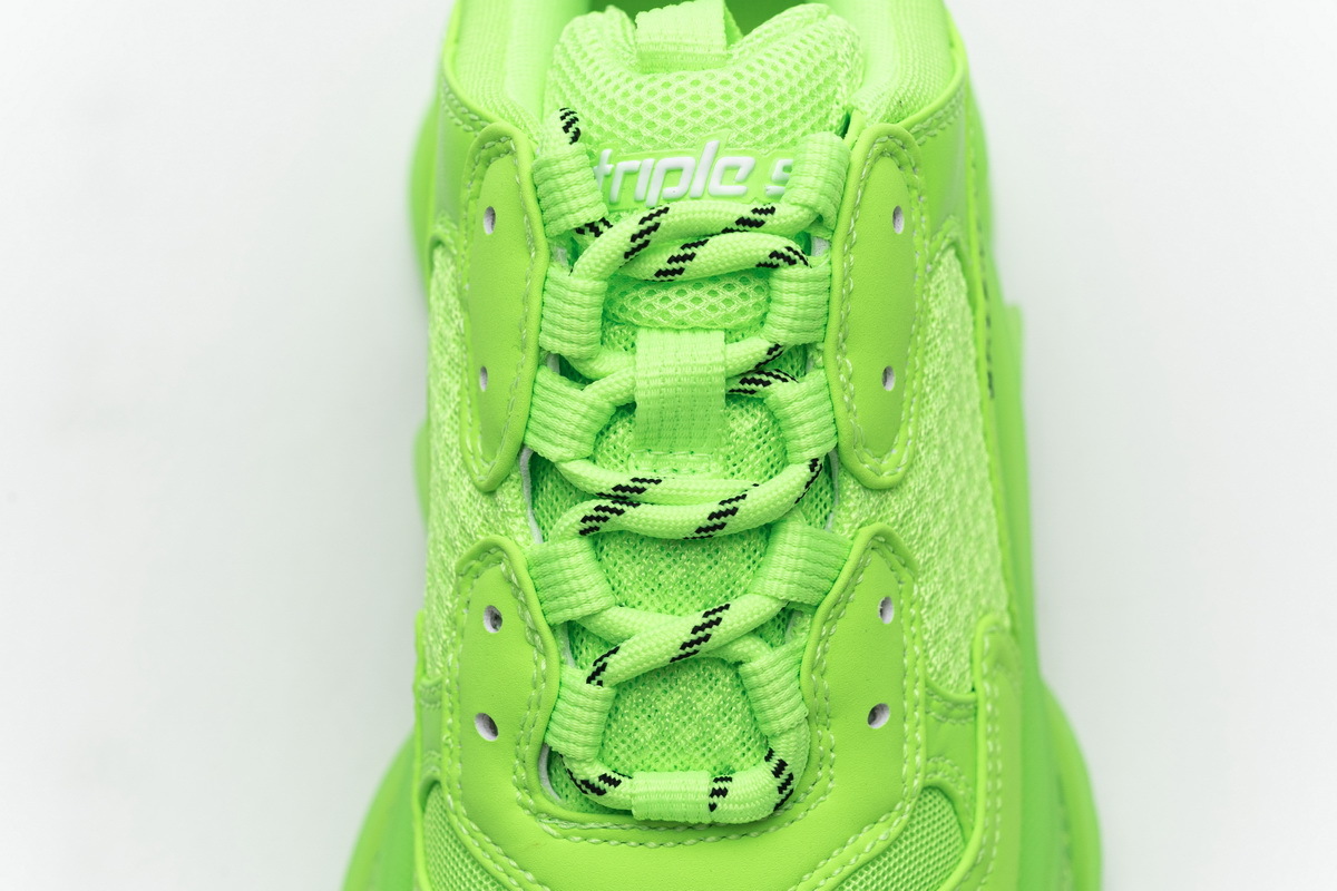 Get Balenciaga Triple S Fluorescent Green 544351 W09O1 3802