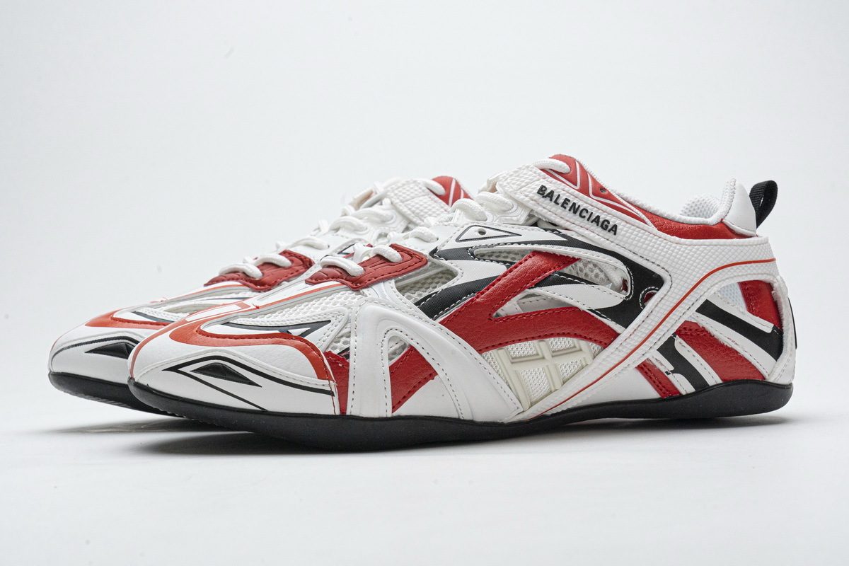 Get Balenciaga Drive Sneaker Red White 624343 W2FD1 6019