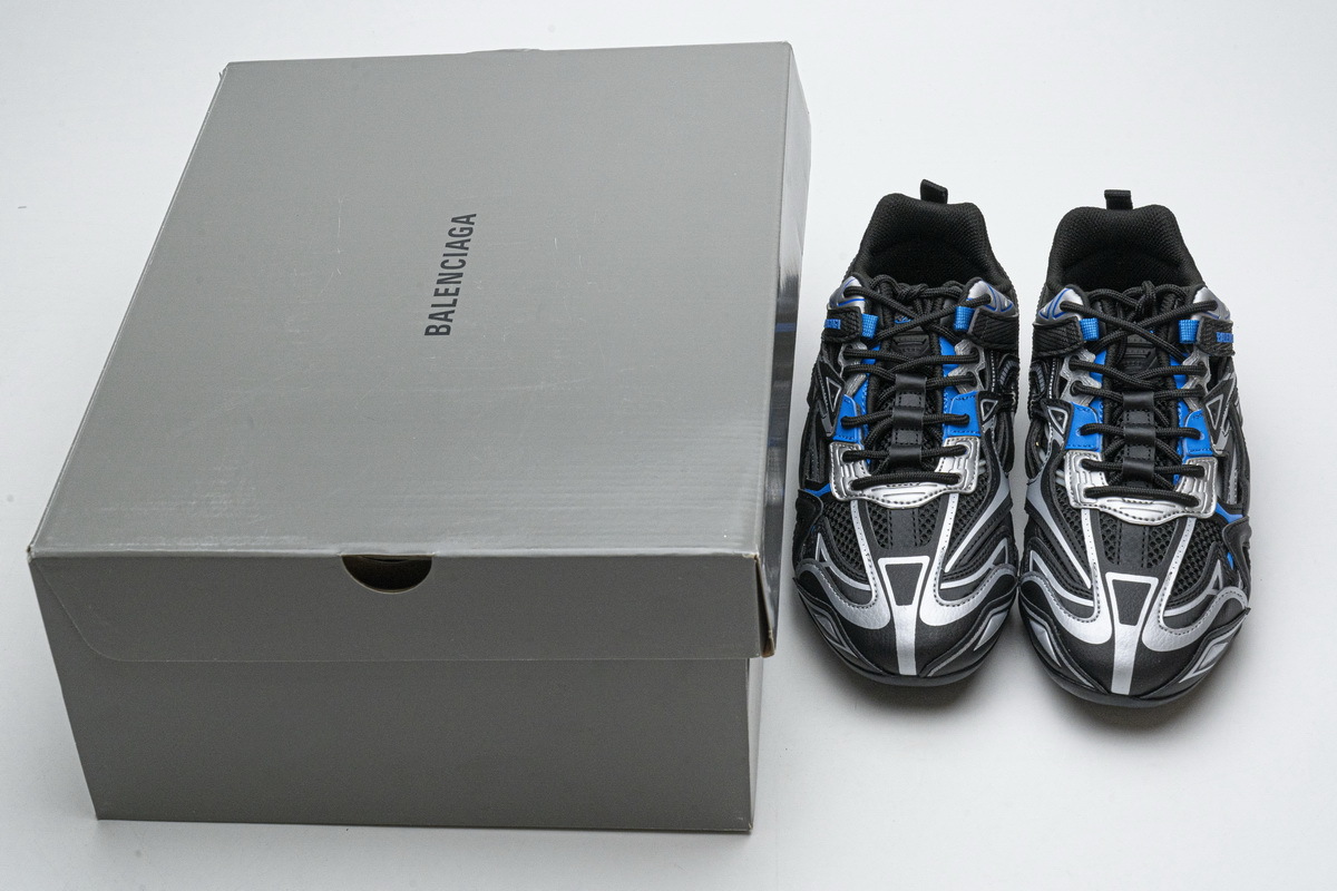 Get Balenciaga Drive Sneaker Black Blue 624343 W2FD1 1041