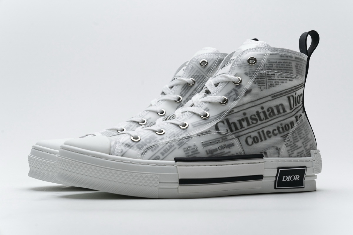 Get Dior B23 Oblique Transparency High H565 White Black