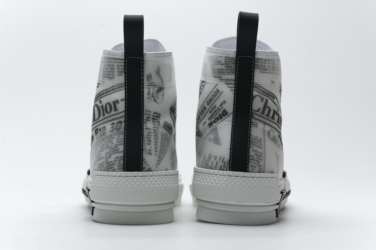 Get Dior B23 Oblique Transparency High H565 White Black