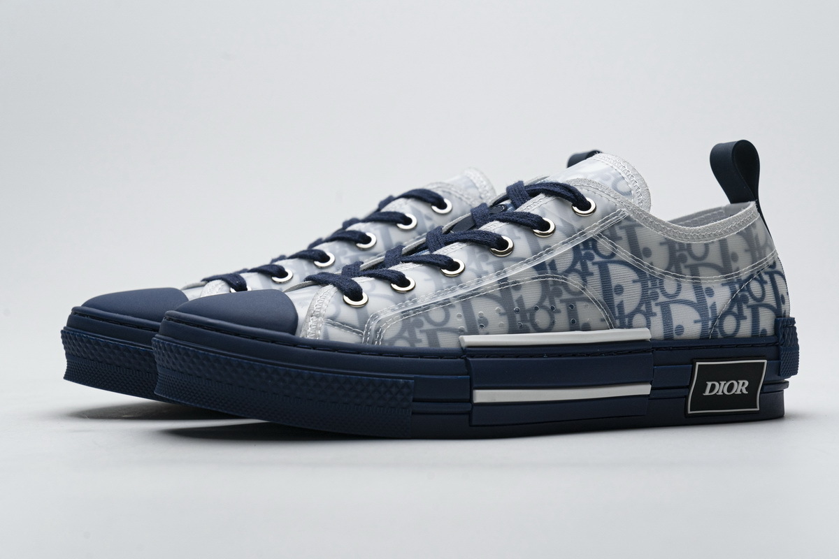 Get Dior B23 HT Oblique Transparency LOW T00962H565 White Blue