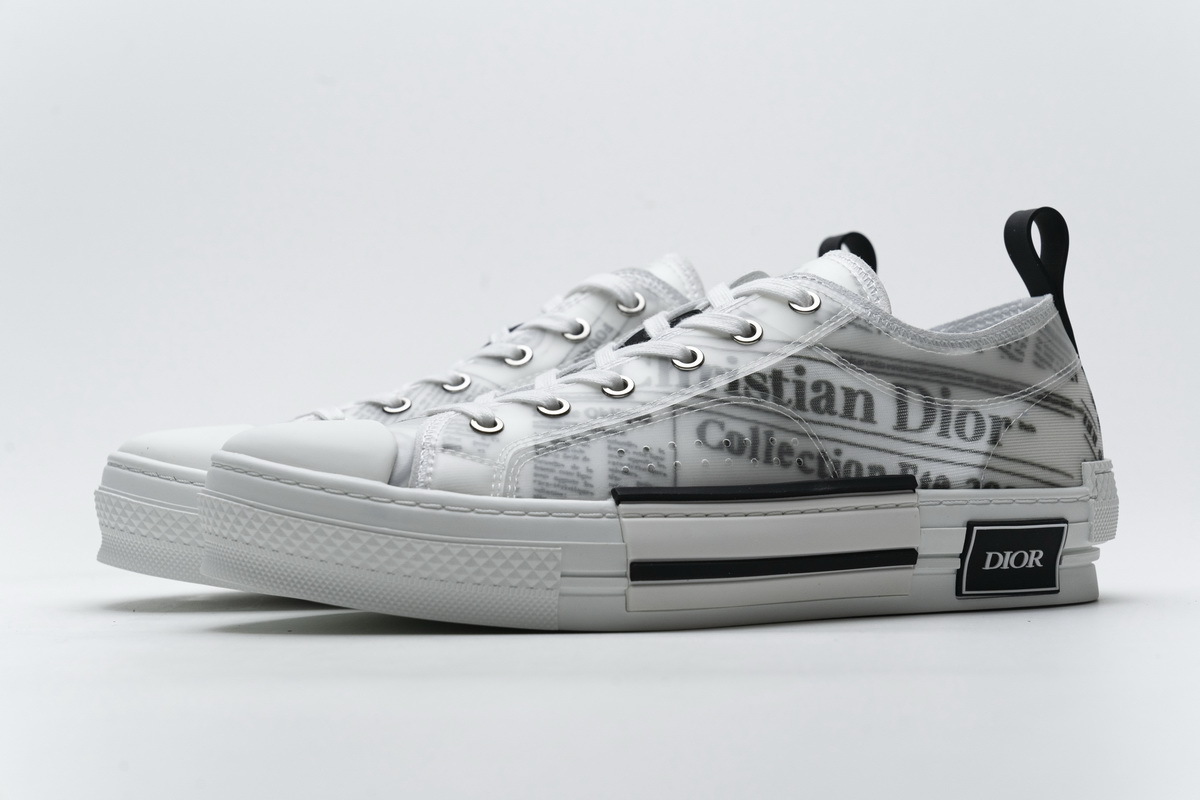 Get Dior B23 HT Oblique Transparency Low H565 White Black