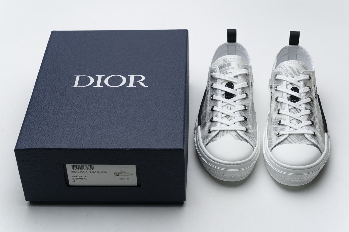 Get Dior B23 HT Oblique Transparency Low H565 White Black