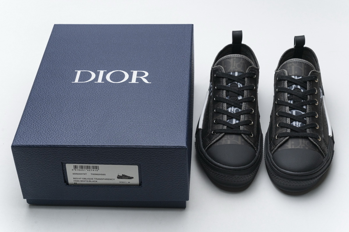 Get Dior B23 HT Oblique Transparency Low H565 Black