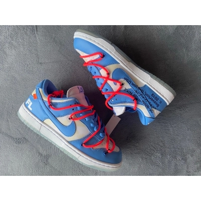 Get Replica Dunks Off White x Futura x Dunk Low SB UNC  DD0856-403 01