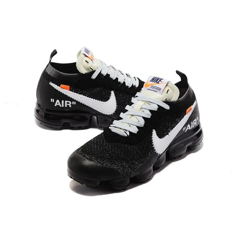 Get Off-White x Nike Air VaporMax 2.0 Men’s Black/White Breathable Running Shoes AA3831-001