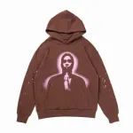 High Quality Sp5der Thug Hoodie Angel Brown (Free Shipping)