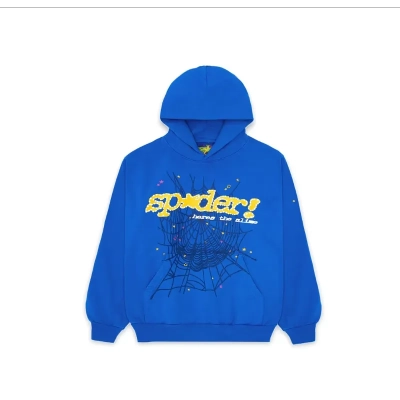 High Quality Sp5der P*NK Hoodie Dark Blue (Free Shipping) 01