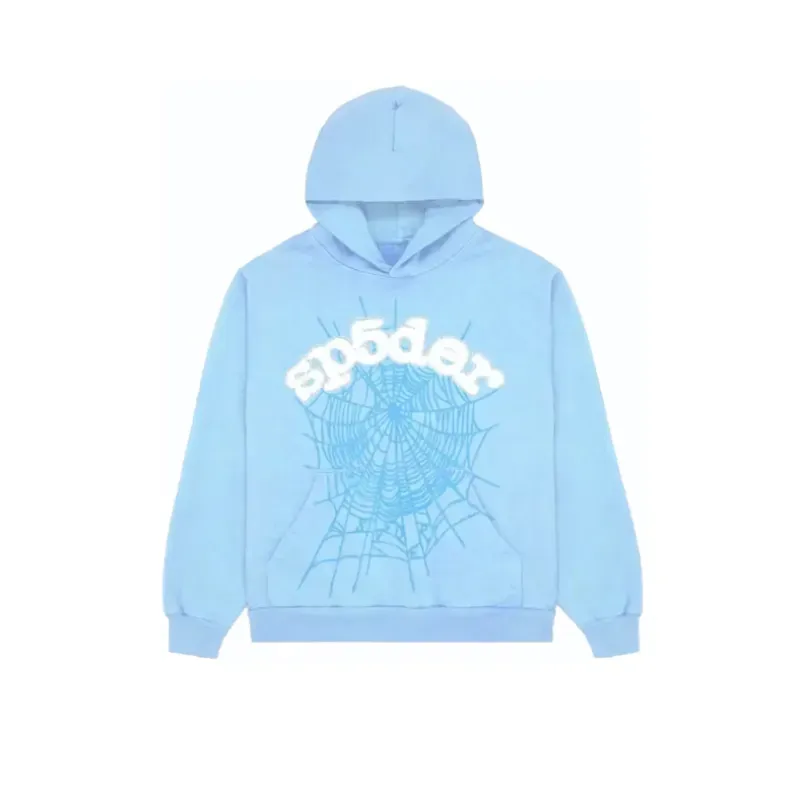  High Quality Sp5der P*NK Hoodie Sky Blue (Free Shipping)