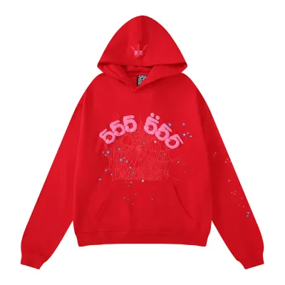 High Quality Sp5der P*NK Hoodie Red (Free Shipping) 01