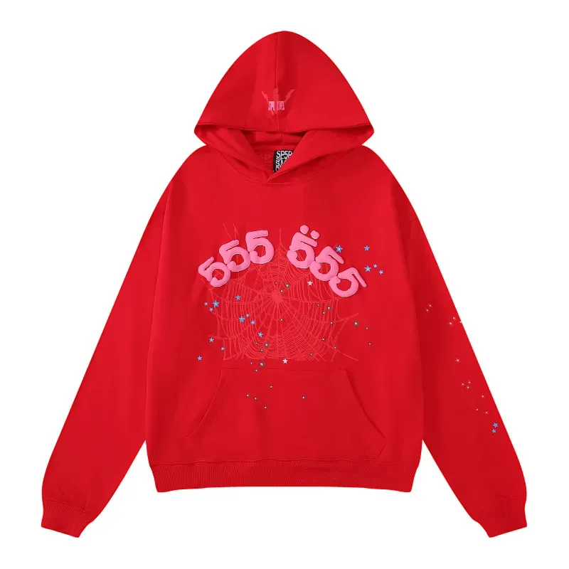 High Quality Sp5der P*NK Hoodie Red (Free Shipping)