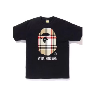 High Quality BAPE A Bathing Ape Check by Bathing T-shirt 01