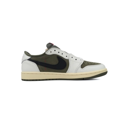 Get Travis Scott x Air Jordan 1 Low OG SP 'Medium Olive' DM7866-200 02