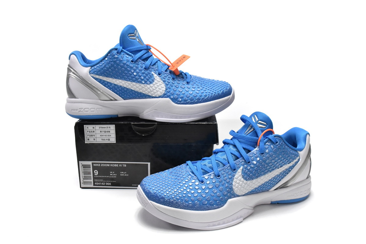 Get Nike Zoom Kobe VI TB North Carolina blue 454142-004