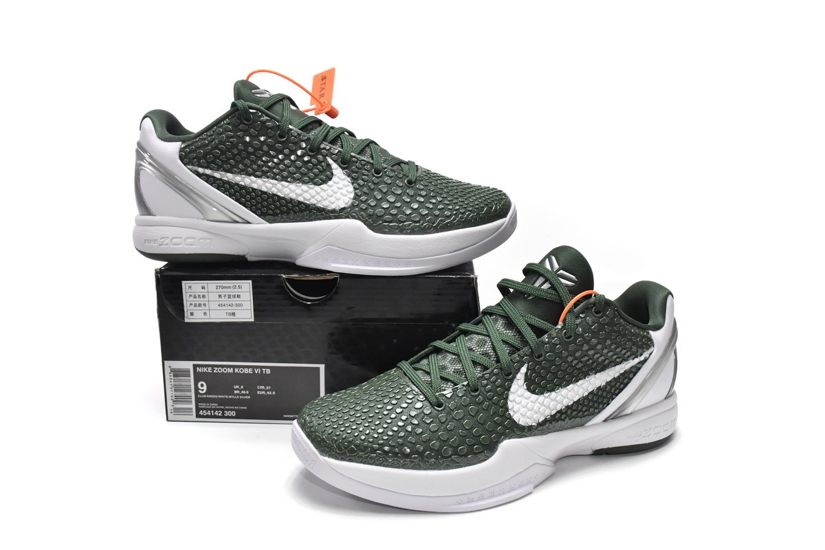 Get Nike Zoom Kobe VI TB Dark Green 454142-300