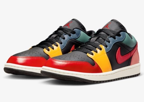 Monica Sneakers Tell You AIR JORDAN 1 LOW “BLACK MULTI” Official Image