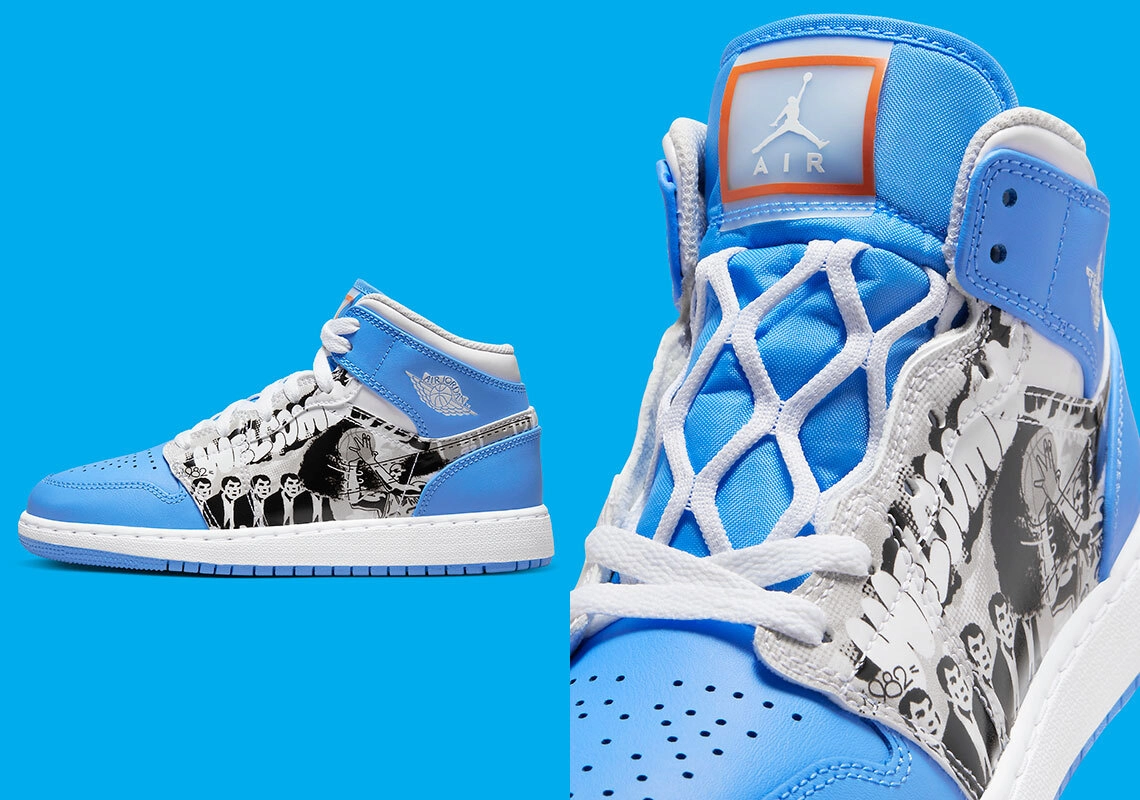 Monica Sneakers Tell You the Air Jordan 1 Mid pays homage to Michael Jordan's winning shot in the 1982 NCAA Tournament